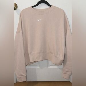 Nike Women’s Beige Phoenix Fleece Sweatshirt size Large